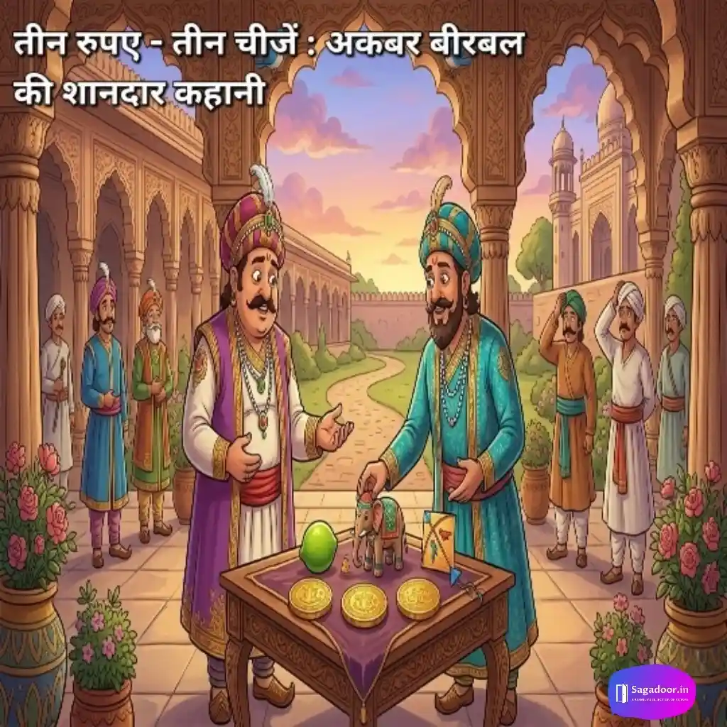 Teen rupye aur teen cheijein ki kahani akbar aur birbal